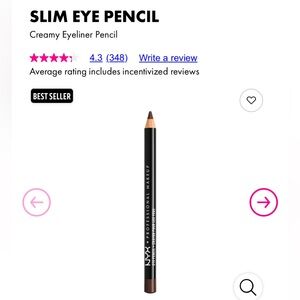 NWT NYX Slim Eye Pencils x5 (Black Brown)